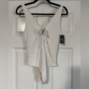 NWT Abercrombie & Fitch White Ribbed Bodysuit